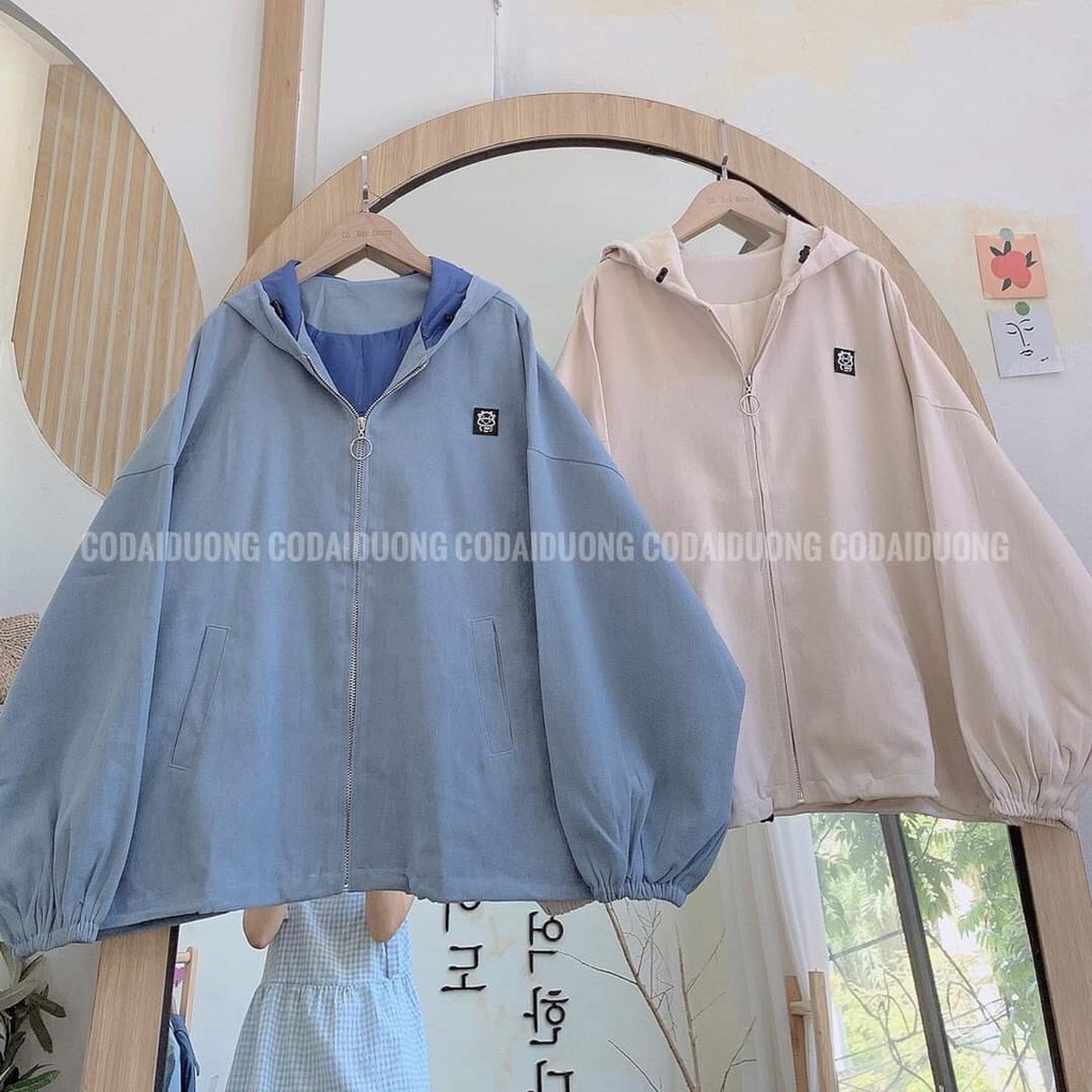 G19. 1623. ÁO KHOÁC NHUNG 2 LỚP CÓ MŨ