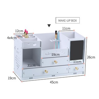 Khay đựng mỹ phẩm PVC cao cấp (size bự) Có đôn