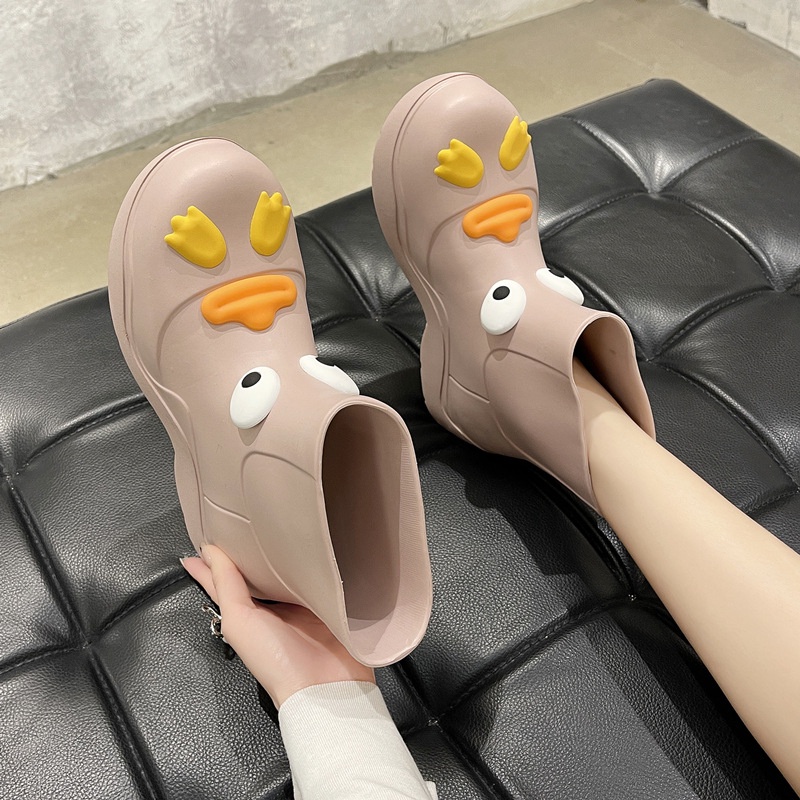 Giày Bốt Cao Su Đi Mưa Đế Dày Chống Trượt Thời Trang Mùa Hè Cho Nữ