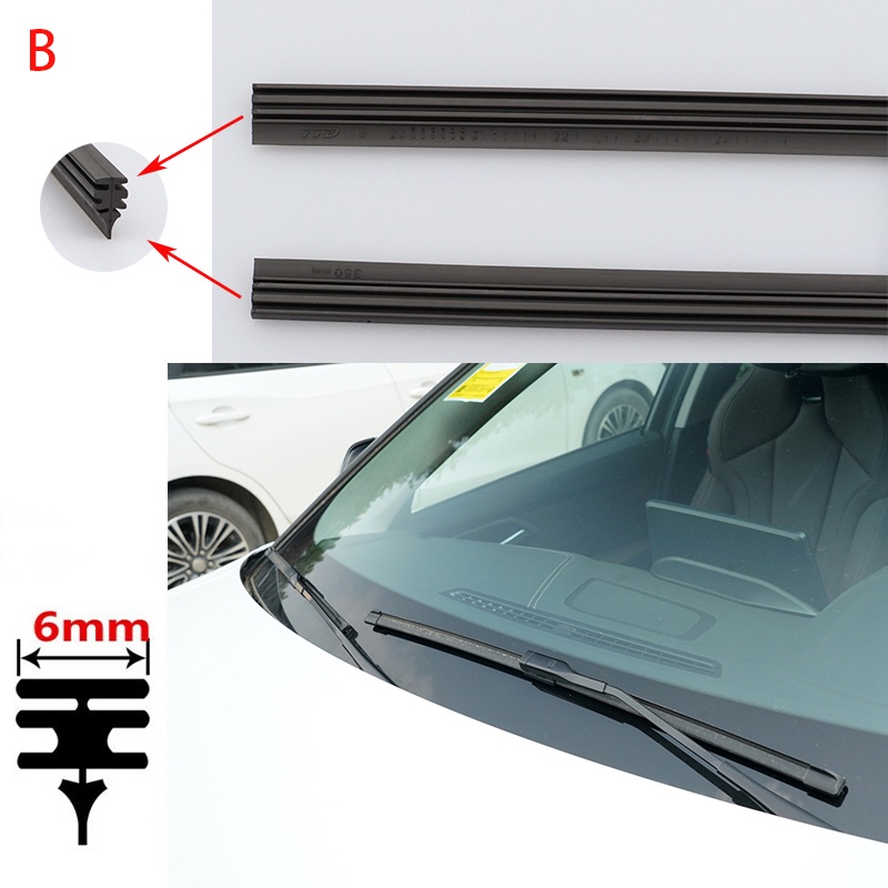 1 Thanh Cao Su Gắn Kính Chắn Gió Xe Hơi 14" Đến 28"