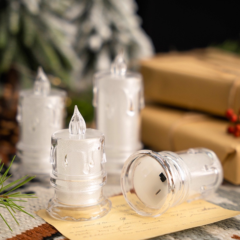 Đèn LED hình nến không có lửa bằng pha thiết kế lê lãng mạn trang trí tiệc sinh nhật