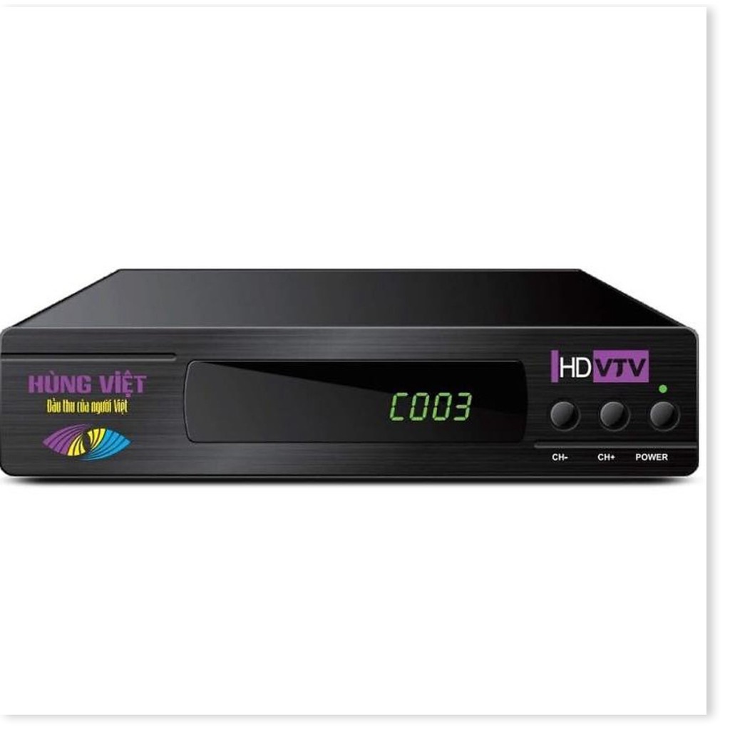 Combo Đầu Thu Kỹ Thuật Số Hùng Việt DVB-T2 Kèm Anten Và 15M Dây - Hàng chính hãng