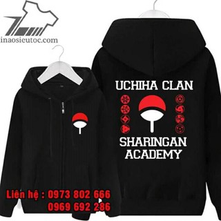 [SIÊU RẺ] Áo Hoodie đen Naruto Uchiha cực chất đẹp rẻ chất lượng