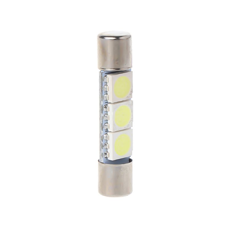 1 bóng đèn LED T6 5050 31mm 3-SMD ánh sáng trắng cho xe hơi