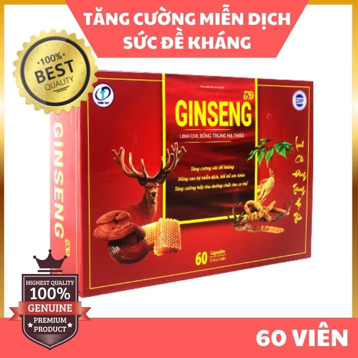 Ginseng TĐ - Nhân Sâm, Linh chi, Đông trùng hạ thảo - Tăng cường miễn dịch