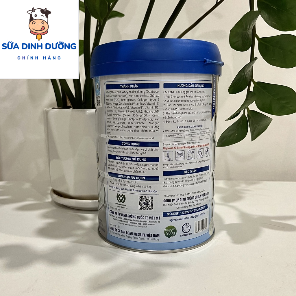 Sữa canxi Gerdolax Gold Canxi Nano 900g, Sữa canxi cho người già, Sữa canxi cho người lớn, Sữa xương khớp
