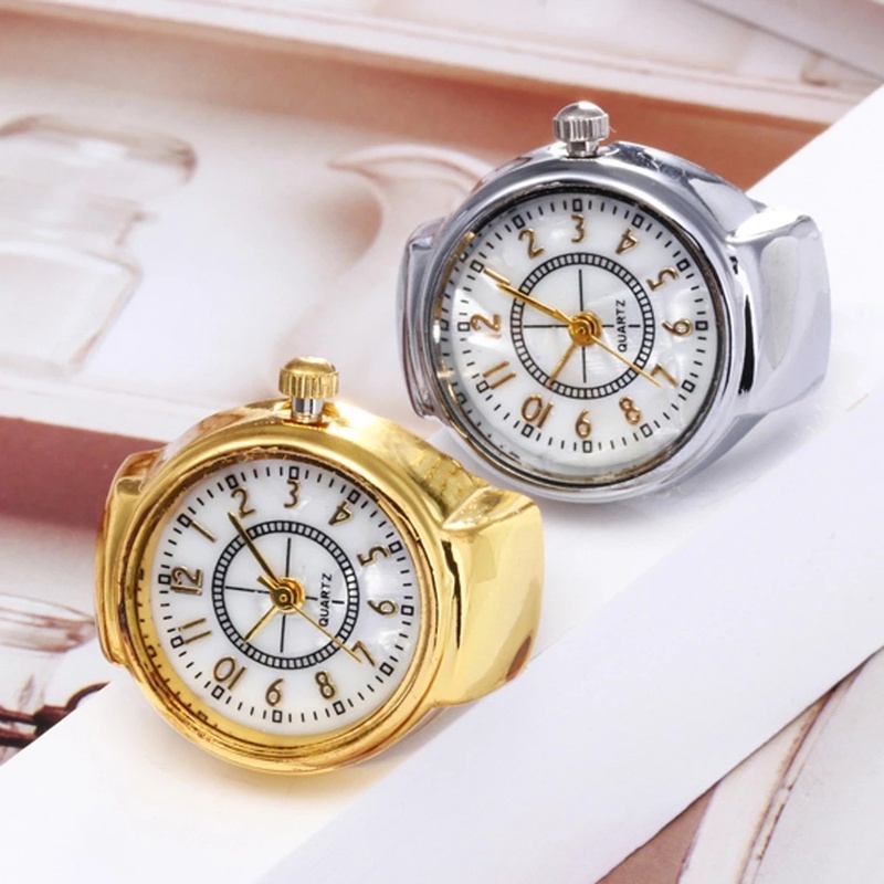 Đồng Hồ Quartz Điện Tử Dạng Nhẫn Đeo Tay Phong Cách Vintage