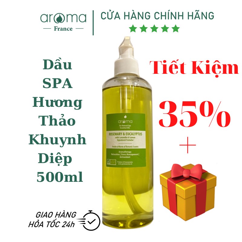 Dầu massage Aroma thiên nhiên Hương Thảo & Khuynh Diệp - 500ml