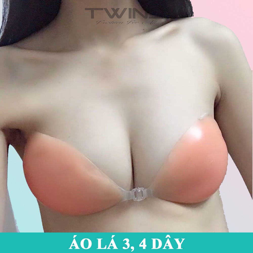 Áo ngực dán silicon nâng ngực màu nude cúp A, B, C siêu dính tiện dụng mặc váy hở lưng, hở vai