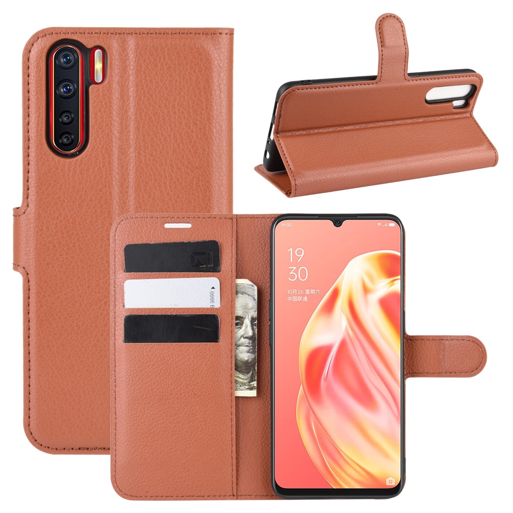 [Mã CBEL06 giảm 20% đơn 50k] OPPO A91 A31 F15 A8 Luxury Wallet Flip Leather Mobile Phone Cover Stand Case With Card Slots