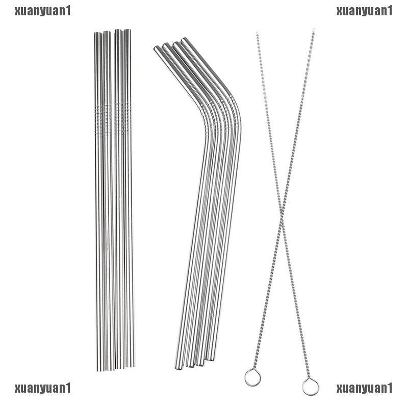 Bộ 4 Ống Hút Bằng Thép Không Gỉ Kèm 1 Cọ Vệ Sinh