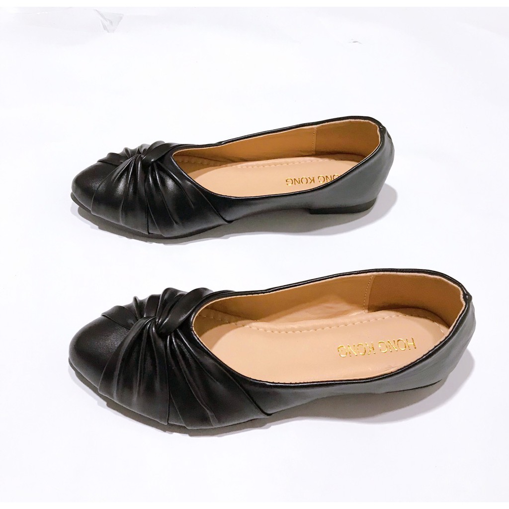 Giày nữ- Giày búp bê mũi nhọn nơ xoắn | BigBuy360 - bigbuy360.vn