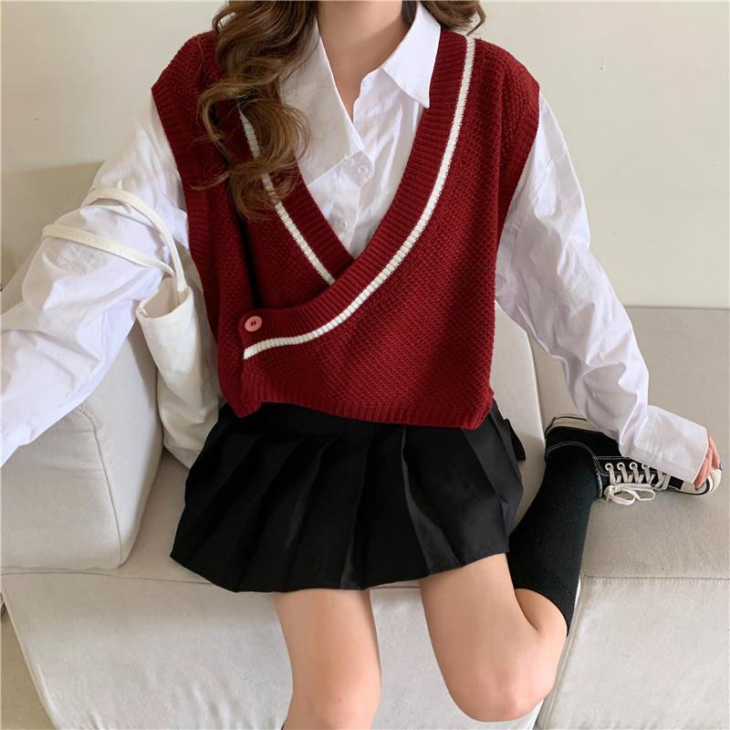 Áo Khoác Cardigan Không Tay Dáng Rộng Thời Trang Xuân Thu Phong Cách Hàn Quốc Cho Nữ | BigBuy360 - bigbuy360.vn