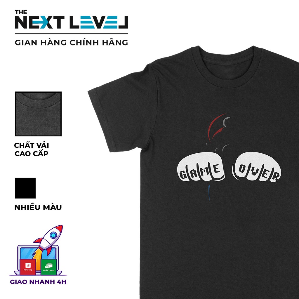 Áo thun Mario Game Over Unisex THE NEXT LEVEL, Cotton 100% nam nữ - BT0123