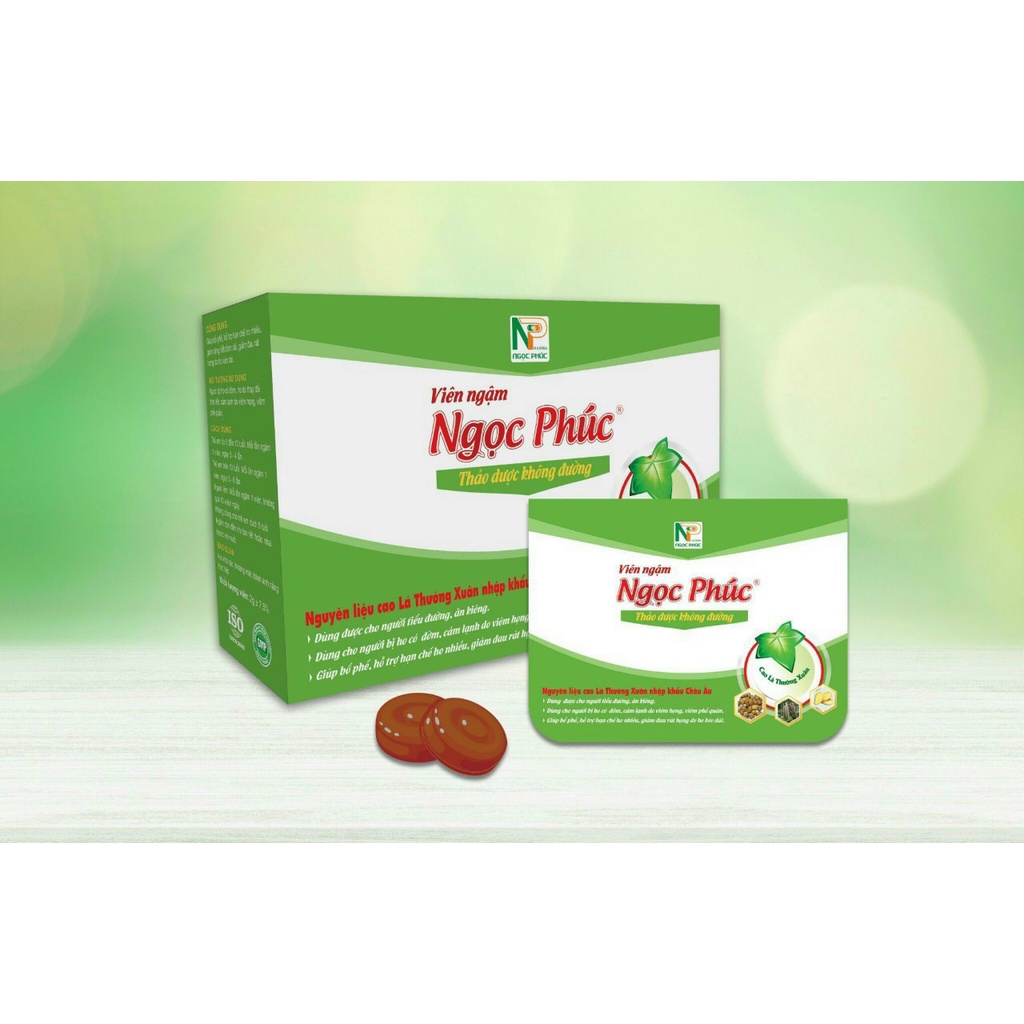 Viên ngậm ho Ngọc Phúc  giúp giảm đau rát họng thảo dược không đường, -𝘿𝙋_𝙉𝙜𝙤̣𝙘 𝙋𝙝𝙪́𝙘