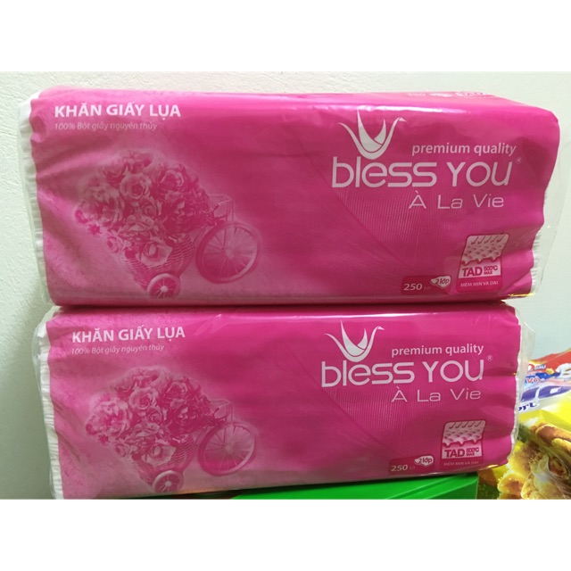 KHĂN GIẤY LỤA BLESS YOU À LA VIE 250 tờ 2 lớp