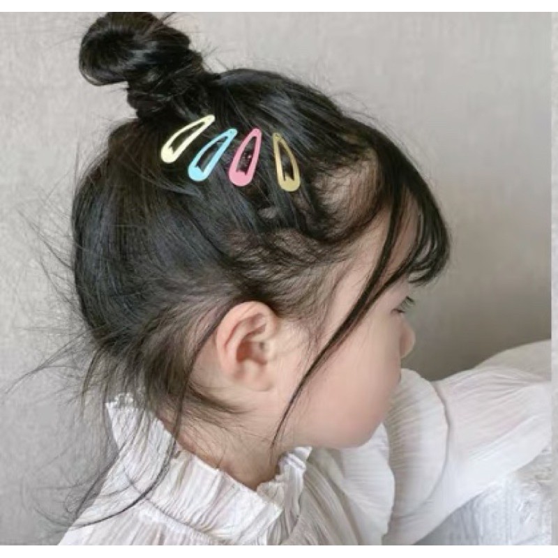 Kẹp tóc nhiều màu kiểu đơn giản vintage cho mẹ và bé