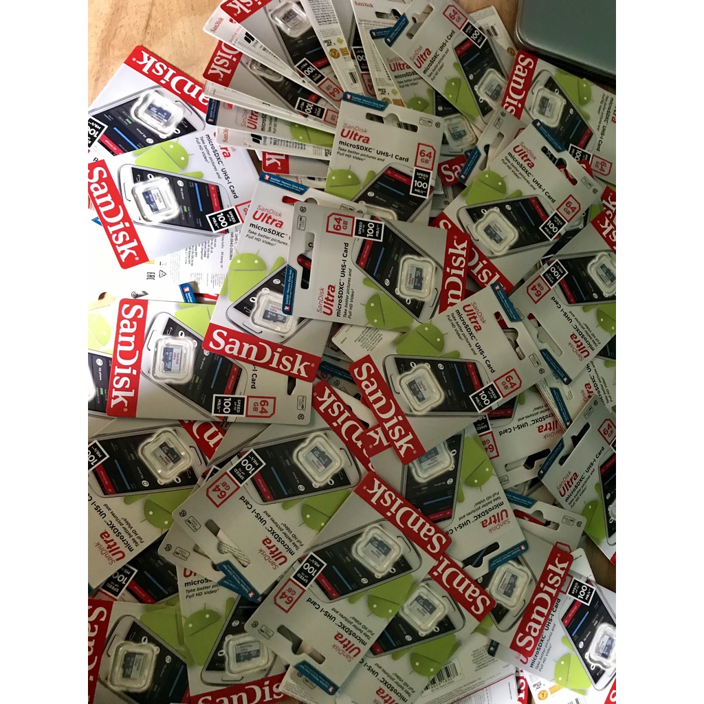 Thẻ nhớ SanDisk Ultra dung lượng 32GB/ 64GB tốc độ cao 100mb/s, chuẩn Micro SD cho camera, điện thoại