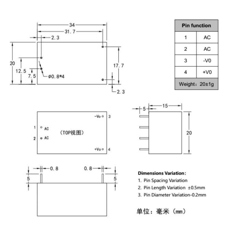 ✅ Module nguồn AC - DC 5V3W HLK-PM01 chính hãng bảo hành 6 tháng