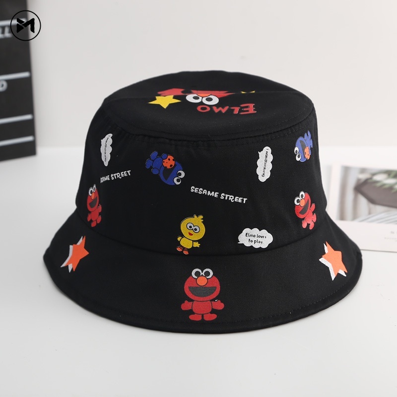 Mũ Tai Bèo Vành Rộng Chống Nắng Họa Tiết Hoạt Hình Cho Bé