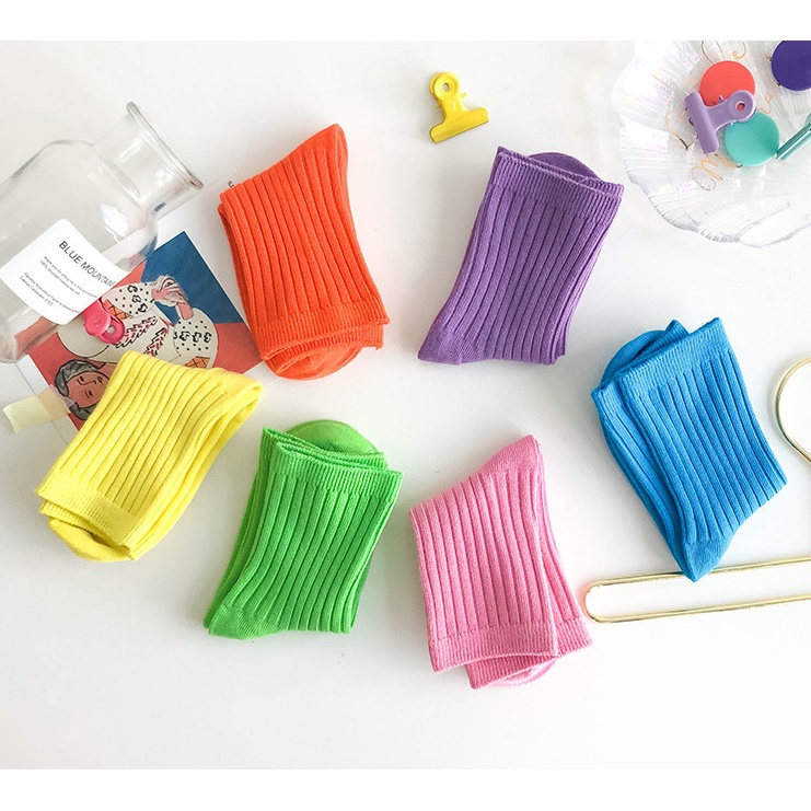 Vớ  màu cổ ngắn phong cách mùa thu đông cho bé trai và bé gái| Shini Store