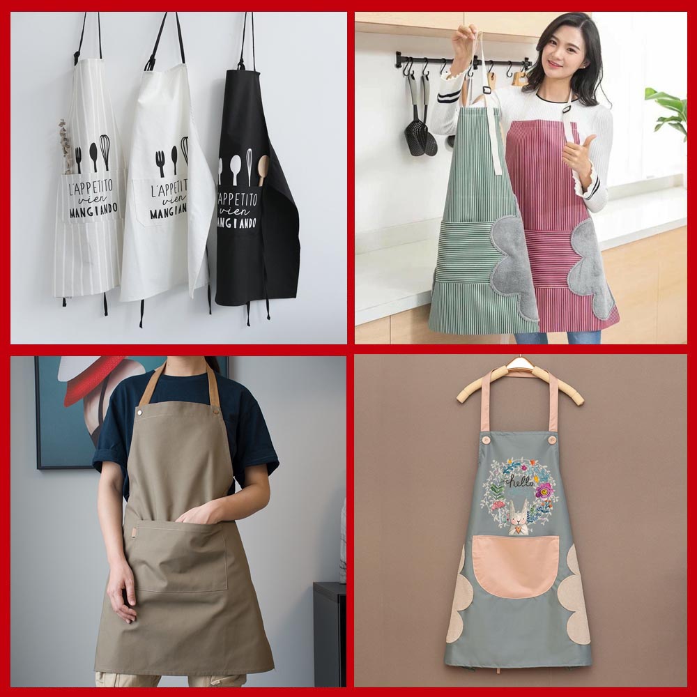 [12 mẫu] Tạp Dề Vải, tạp dề nấu ăn, hình thú, chất liệu Cotton Linen