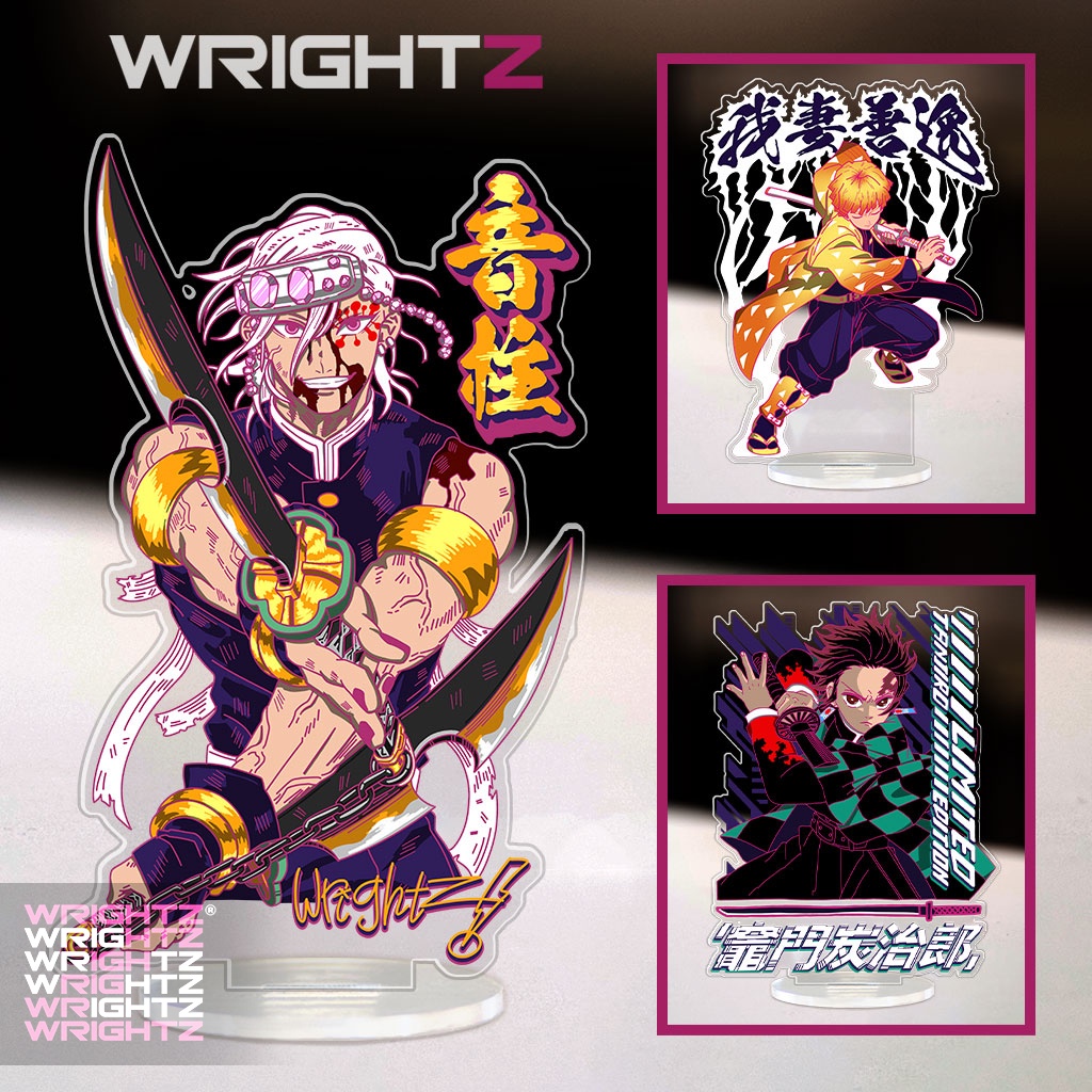 Mô hình Standee Wrightz bằng arcrylic Kimetsu no Yaiba Demon Slayer anime Thanh gươm diệt quỷ decor góc học tập làm việc