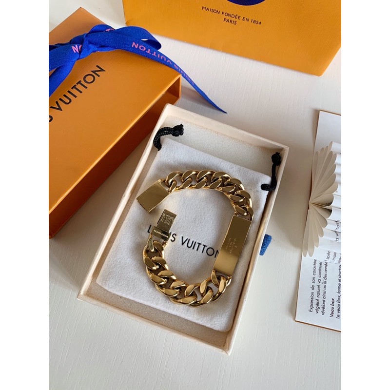 Vòng tay unisex cá tính thương hiệu Louis Vuitton LV hàng 1-1 vip