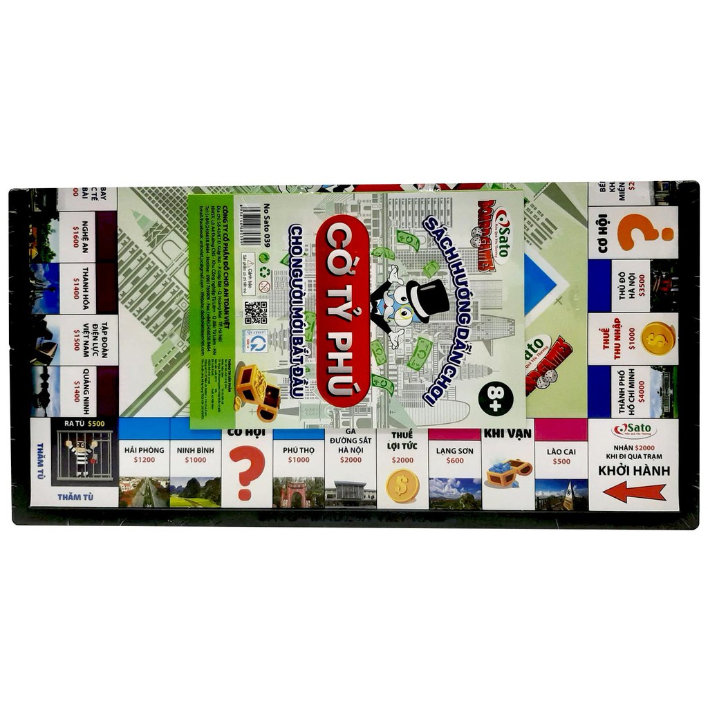 Đồ chơi CỜ TỶ PHÚ mẫu 1 (31x31x2.5cm) - phiên bản Việt của Monopoly