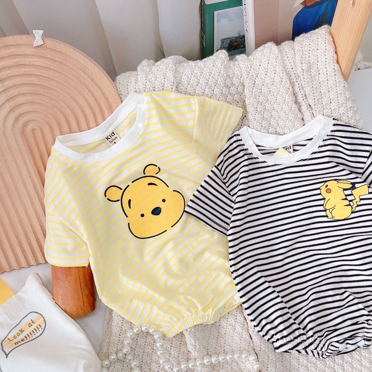 Bộ Body Chất Cotton Tàu Giãn 4 Chiều Đáng Yêu Cho Bé Gái Bé Trai MINTSCLOSET Size Từ 0-4 Tuổi - BS6046 - BS6047 - BS6051