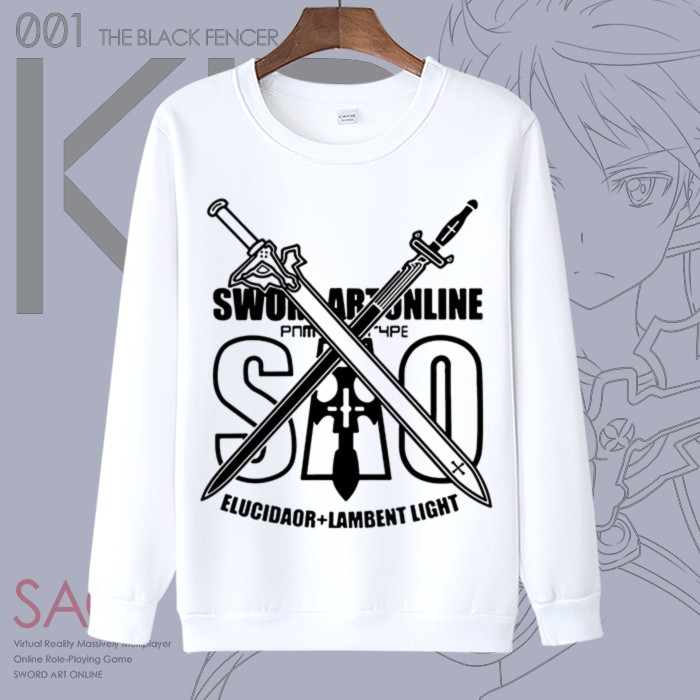 Áo Khoác Sweater In Hoạt Hình Sword Art Online Dễ Thương Cho Các Cặp Đôi