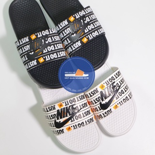 Dép nike-nam nữ quai ngang just do it trắng đen size 36-43