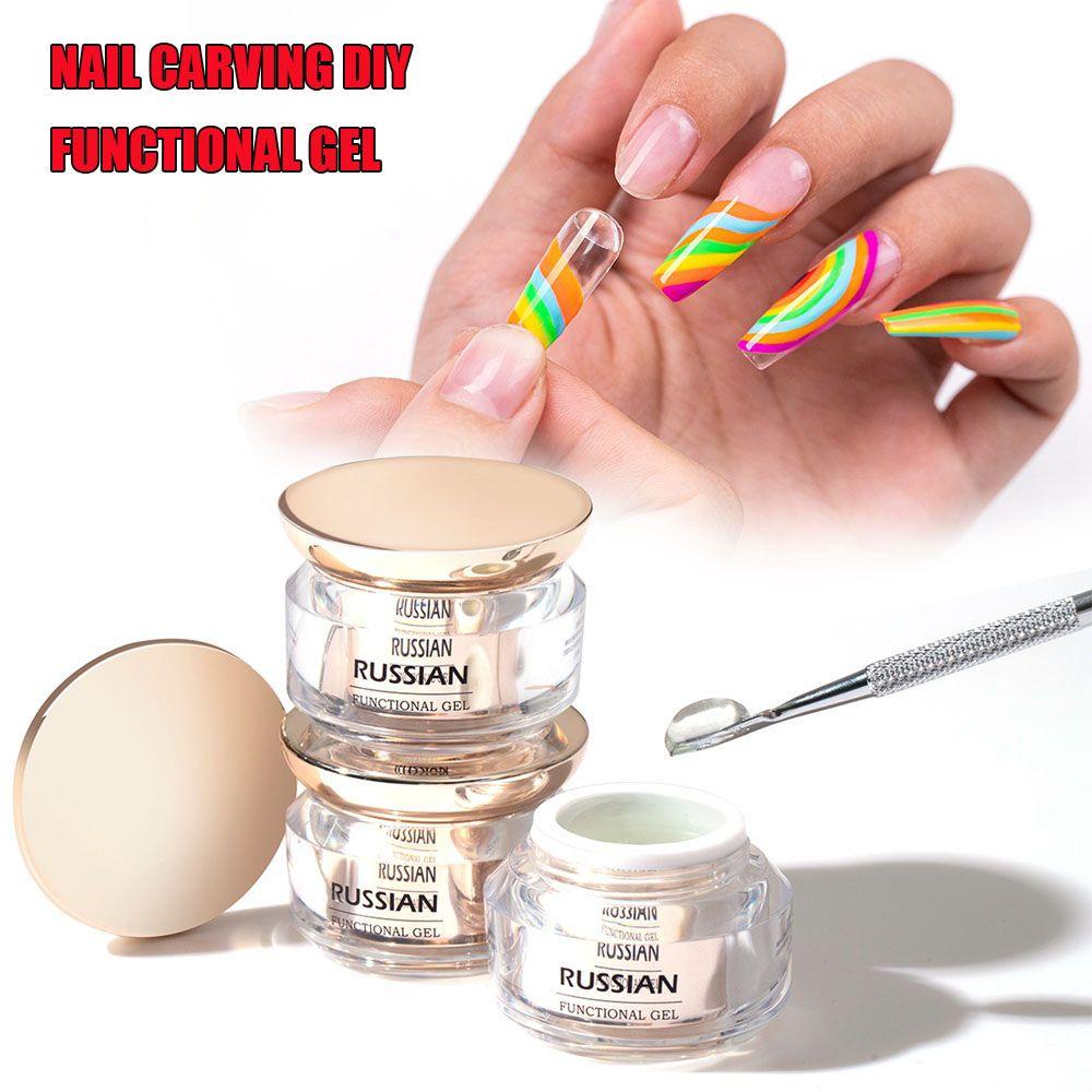 XIANSTORE Nail Design Solid State Shaping Carving DIY 3 in 1 Russian Nail Gel Polish Professional UV LED Manicure Functional Gel For Fake Nail Fast Drying