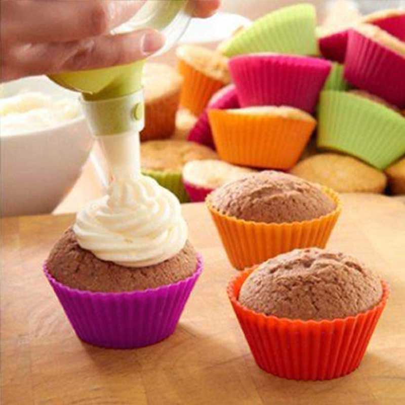 Set 6 / 12 Khuôn Silicone Làm Bánh Chống Dính Tiện Dụng
