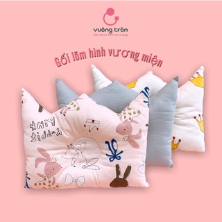 Gối lõm vương miện Vuông Tròn, chống méo đầu, bẹt đầu, đẹp an toàn cho bé sơ sinh