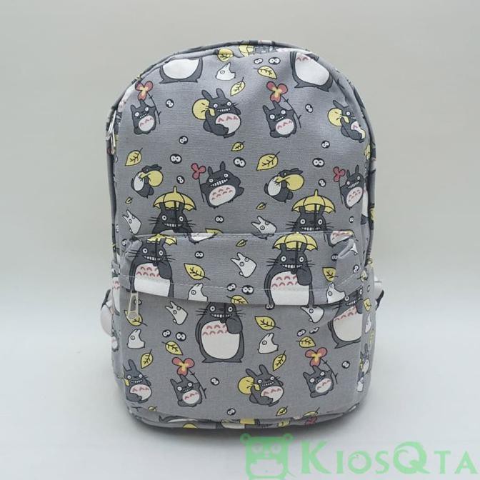 Ba Lô Vải Canvas Đựng Laptop In Hình Totoro Đáng Yêu