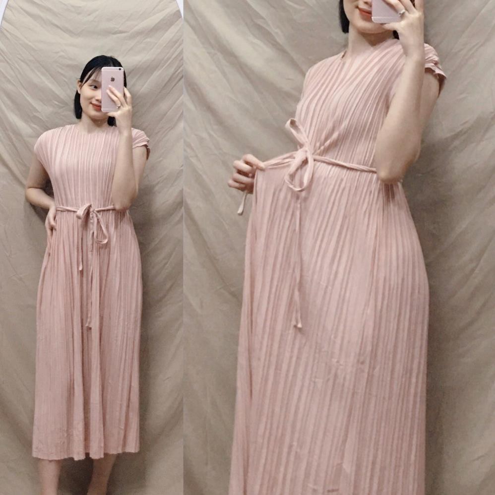 Váy bầu đẹp thời trang xếp li mẫu mới đầm bầu công sở dáng dài bigsize maternity dress 😘