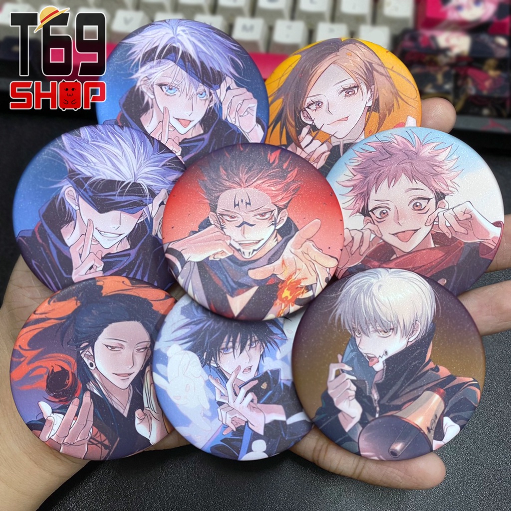 [8 mẫu] Huy hiệu anime Jujutsu Kaisen (Size 5.8cm)