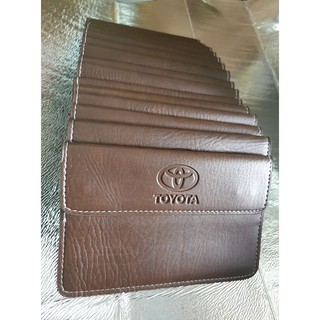 Bóp ví đựng giấy tờ xe ô tô bằng da có logo hãng
