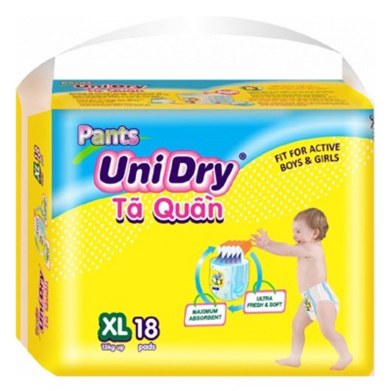 bỉm quần / tã quần unidry M22 / L20 / Xl18 / Xxl16 chính hãng