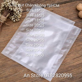 1kg túi hút chân không - 1kg túi pa 2 mặt trơn dày 10dem
