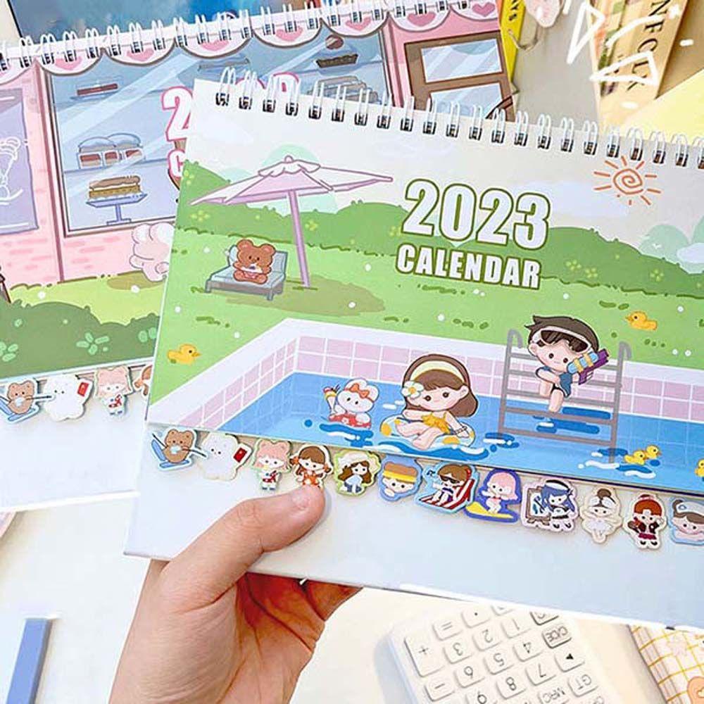 Lịch 2023 Để Bàn Họa Tiết Hoạt Hình AUGUSTINA Dễ Thương