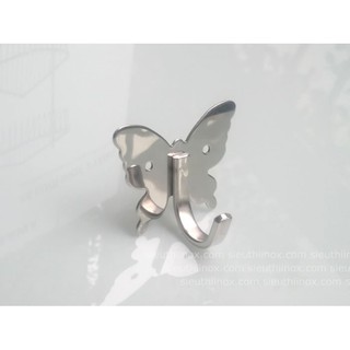 Móc áo đơn - móc treo tường - móc treo quần áo - hình con bướm