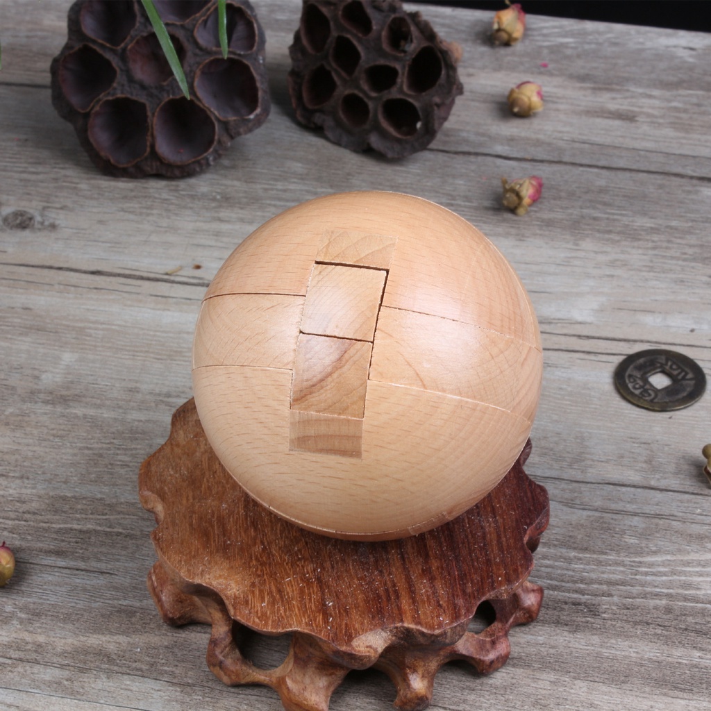 Đồ Chơi Gỗ Thông Minh Cho Trẻ Em - Khóa Gỗ Circular Luban Lock