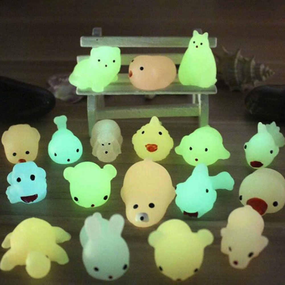 |Superbaby| Đồ Chơi Squishy Dạ Quang Hình Động Vật Dễ Thương