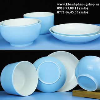 bộ tô sứ dĩa sứ xanh biển - bộ tô dĩa sứ xanh biển