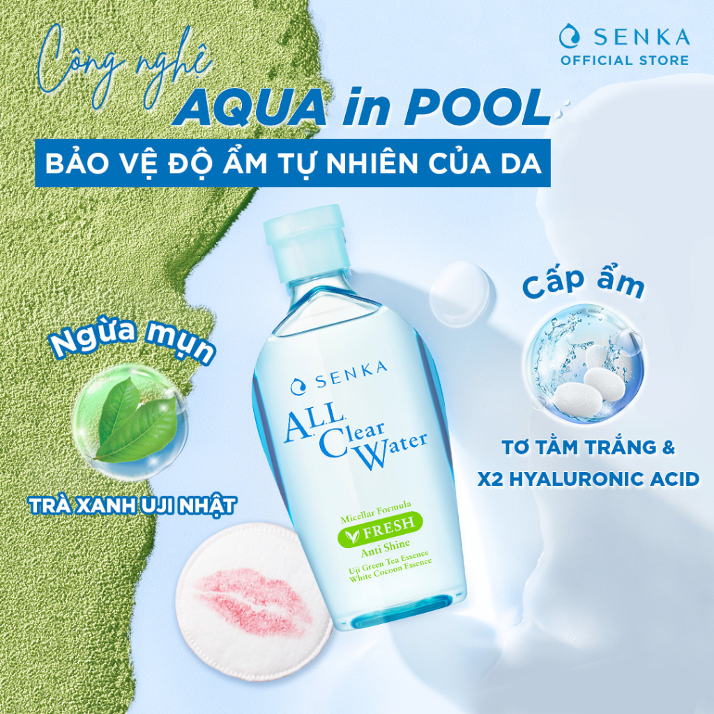 [VT] Nước tẩy trang Micellar Senka A.L.L Clear Water Fresh 230ml