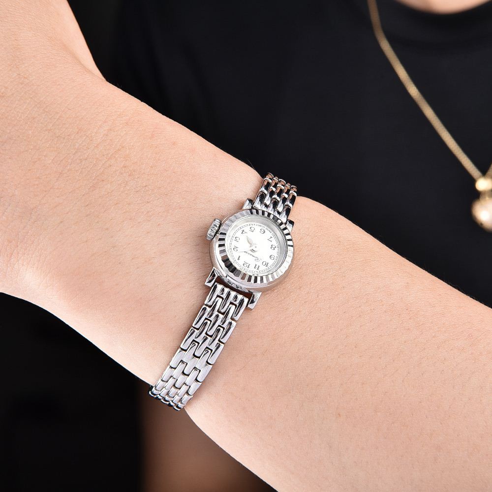 Đồng hồ Romanson Woman Watch PA2638LWIVORY nữ mặt nhỏ máy Thụy Sĩ chống nước dây thép cao cấp chính hãng
