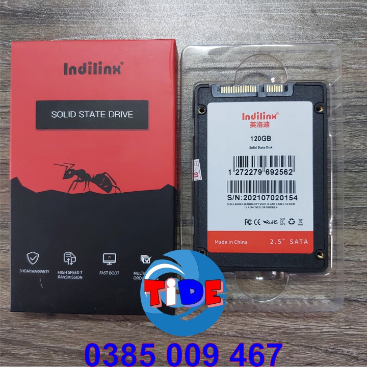 Ổ cứng SSD 2.5” Indilinx 120GB – CHÍNH HÃNG – Bảo hành 3 năm –Tặng cáp dữ liệu Sata 3.0