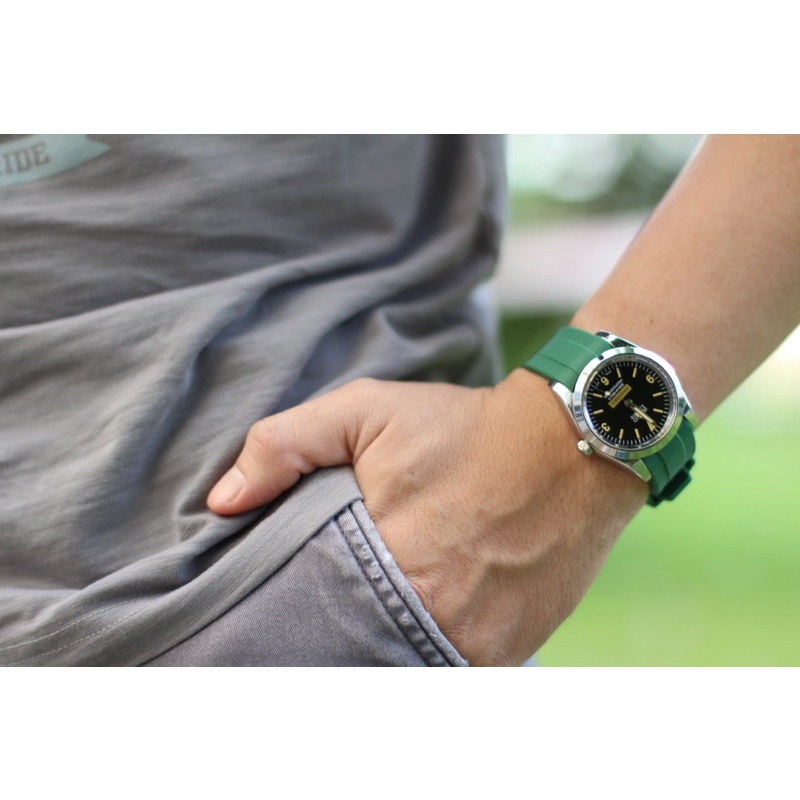 DÂY ĐỒNG HỒ CAO SU FITLUG DÀNH CHO CASE ROLEX SIZE 20 VÀ 21, TẶNG KÈM TOOL THAY DÂY VÀ CHỐT